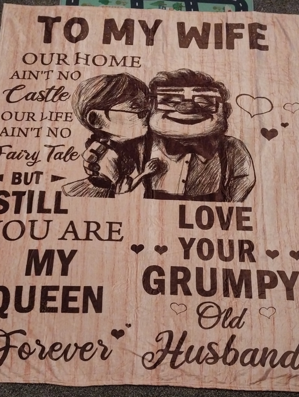 Love Your Grumpy Old Husband Throw Blanket Brown